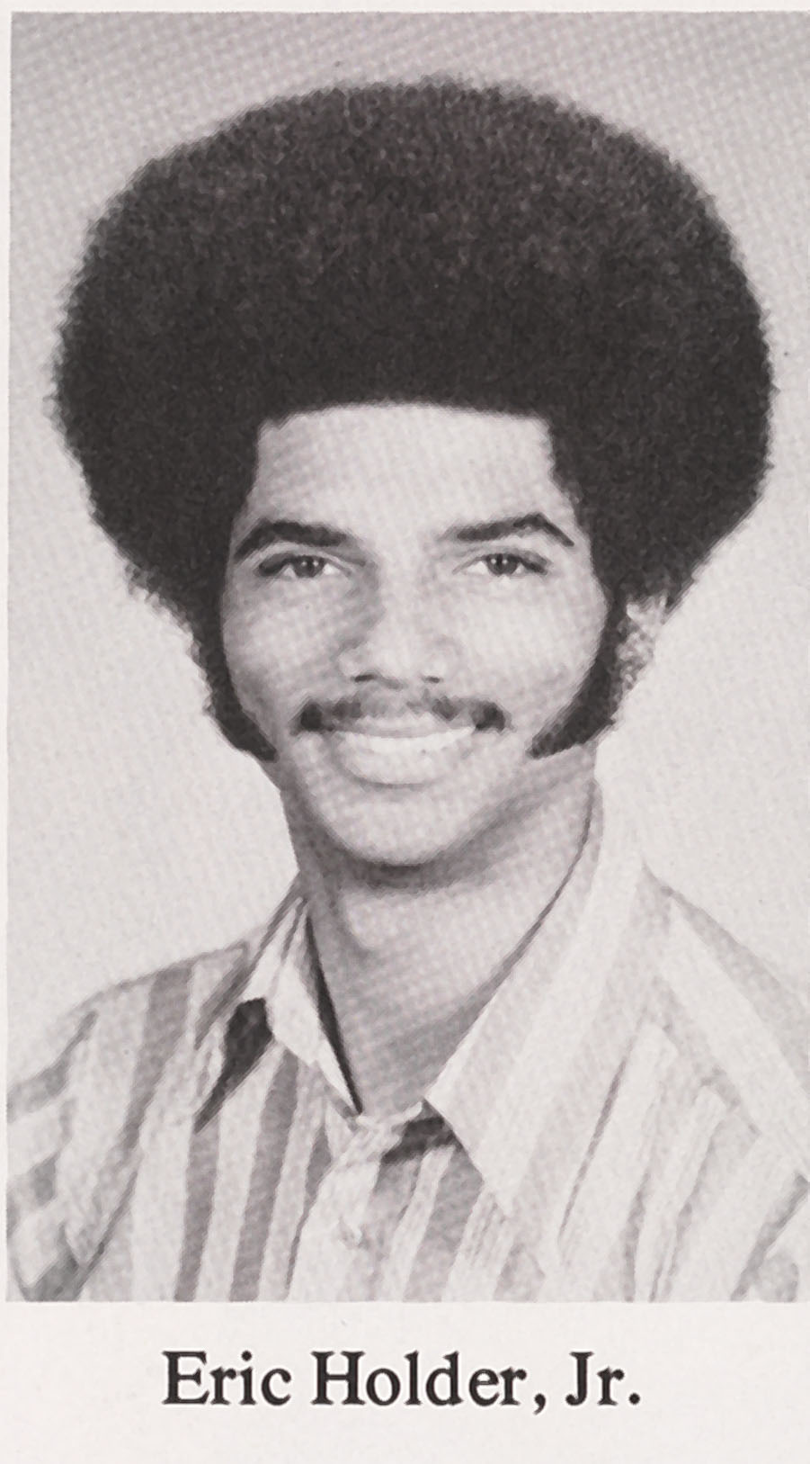 Eric Holder's 1973 Columbia yearbook photo